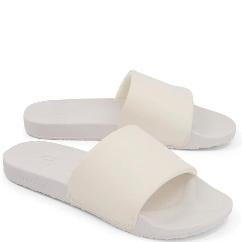 NEW MALVADOS women slaya sandal in pina white